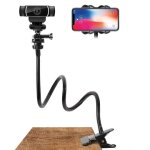 Nouveau support de webcam portable et r�glable, support de table flexible a pince en col de cygne, support ...