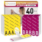 Nouvelhorizonstore - accroche tableau sans percer, 20 paires (40 bandes, taille xl), fixation murale ...