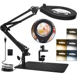 Nouvelhorizonstore - lampe loupe avec support et pince, loupe 5x, led �� intensit�� variable et double ...