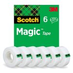 Nouvelhorizonstore - ruban magic - 6 rouleaux, 19 mm x 33 m - ruban adh��sif �� usage g��n��ral pour ...