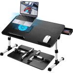 Nouvelhorizonstore - table de lit pour ordinateur portable, pliable, r��glable en hauteur et angle, plateau ...
