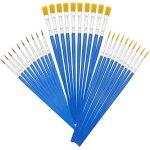 Nylon pinceaux artiste, petits pinceaux plats et ronde pointus, pour détails et peinture d'art, pour ... Nylon pinceaux artiste, petits pinceaux plats et ronde pointus, pour détails et peinture d'art, pour ...