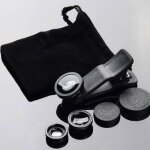 Oeil de poisson 3 en 1 pour t�l�phone portable, grand angle, objectif macro cam�ra, pour t�l�phone portable ...