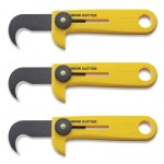 Olfa lot de 3 cutters crochet professionnel surpuissant ambidextre hok - 1 lame carbone