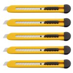 Olfa lot de 5 cutters spc - 1 corps abs lame 9mm noir jaune Olfa lot de 5 cutters spc - 1 corps abs lame 9mm noir jaune