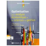Optimisation pour l'analyse economique et les sciences de gestion