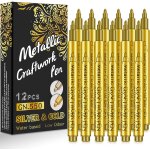 Or marquage acrylique stylo, marqueur pierre tombale imperm�able, s�chage rapide, convient pour le bois, ...