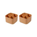 Organisateur de 2 pieces, en plastique empilables avec poignee, de bureau, organisateurs d'art et de ...