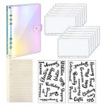 Organisateur de classeur de planificateur de budget a6, couverture de classeur de carnet de notes en ...