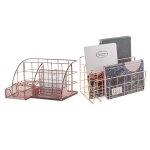 Organisateur de courrier de bureau, trieur de courrier a 3 fentes en fil mtallique, organisateur de ...
