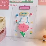 Organiseur de documents a4 en acrylique transparent, mignon, bloc - notes, papier de test, fournitures ...