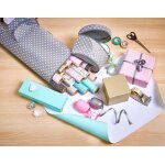 Organiseur de papier cadeau - zeller - 14660 - polyester - gris - 17 x 17 x 85 cm