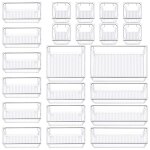 Organiseur de tiroir en plastique acrylique, organiseur de tiroir de maquillage 5 tailles organisateur ...