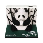 Ornement de bureau panda d'art 3d, dcoration de bureau, papier de bricolage sculpture artisanat panda ...