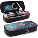 L'ourson bourriquet etui a crayons titulaire de la pochette en cuir organisateur de papeterie avec fermetures ...