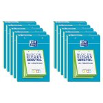 Oxford lot de 10 blocs de 30 fiches bristol perfores 2. 0 a5 q5 / 5 bordures vertes