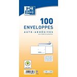 Oxford 100 enveloppes auto - adh�sives pre - cas�es - 22 cm x 11 cm x 4 cm