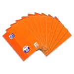 Oxford 100050359 lot de 10 blocs - notes a pages blanches en papier optik paper 90 g / m 80 pages orange ...