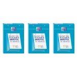 Oxford lot de 3 blocs de 30 fiches bristol perfores a5 q5 / 5 bordures bleues