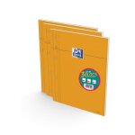 Oxford 3 blocs - notes agrafes et perfores - 22. 5 x 29. 7 cm - 160p seyes - orange