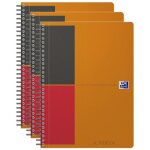 Oxford lot de 3 cahiers activebook b5 lign� 6mm 160 pages couverture polypro