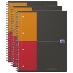 Oxford lot de 3 cahiers activebook spiral a4 + 160 p 90g petits carreaux