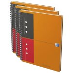 Oxford lot de 3 cahiers notebook spirale 17x21cm 160p perfores 80g lignes 6m - orange