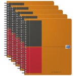 Oxford lot de 5 cahiers activebook spiral polypro a5 + 160 pages 90g lignes