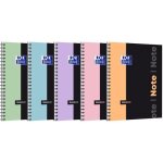 Oxford lot de 5 cahiers etudiants notebook pastel, a4 + petits carreaux coloris al�atoires