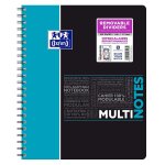 Oxford lot de 5 cahiers spirale multinotes a4 + 160p perfores lignes 90g avec intercalaires