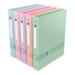 Oxford lot de 5 classeurs 4 anneaux color life a4 + d40 pastel coloris al�atoires