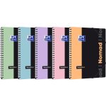 Oxford lot de 5 etudiants cahier nomadbook pastel, a4 + , quadrill