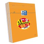 Oxford bloc - notes, a4, quadrill�, 80 feuilles, 2 + 1 gratuit orange, . . .