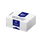 Oxford boite de 500 enveloppes auto - adhsives 110x220mm 90g sans fentre blanc