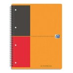 Oxford cahier activebook couverture polypropylne orange spirales 160 pages perfores 80g ligne 6 mm ...