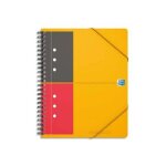 Oxford cahier meetingbook couverture polypropyl�ne orange spirales 160 pages perfor�es 80g lign� 6 mm ...
