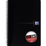 Oxford cahier a spirale karli  smart black , format a4 + , noir