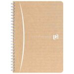 Oxford cahier a spirale touareg recycl� 100 pages a4 quad 5x5mm kraft