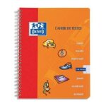 Oxford cahier de texte essential spiral� 148 pages sey�s 17 x 22 cm. couverture carte assortie