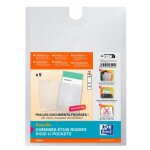 Oxford sachet de 5 easygo chemise etui rigide hawai a4 incolore