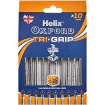 Oxford tri - grip lot de 10 stylos a bille encre noire emballage sans plastique