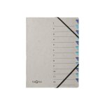 Pagna easy gray trieur 12 compartiments 12 positions a4 a onglets bleu
