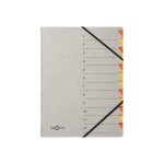 Pagna easy gray trieur 12 compartiments 12 positions a4 a onglets orange