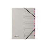 Pagna easy gray trieur 12 compartiments 12 positions a4 a onglets violet