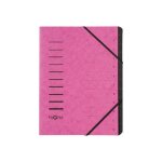 Pagna office trieur 12 compartiments 12 positions a4 a onglets rose fonc�