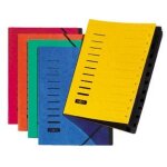 Pagna trieur, format a4, en carton, 12 compartiments, bleu