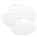 Palette de peinture acrylique transparente 10x6 et 11. 8x7. 8 pouces, 2 pices, plateau de peinture artistique ...