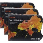 Palette peinture jetable 3pcs bloc de 36 feuilles papier 23 x 30, 5 cm - 50 g / m - avec trou pour le ...