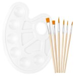Palette de pinceaux a peinture acrylique, ensemble de 6 brosses a cheveux en nylon pour enfants, cadeau ...