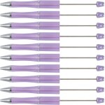 Pandahall lot de 20 stylos a bille en plastique avec tige violette pour dcoration de stylo, fournitures ...